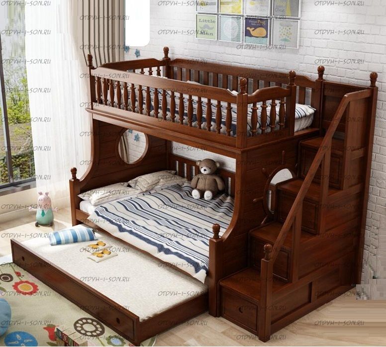 Кровать двухъярусная домик Принцесса Fantasy №IR12+