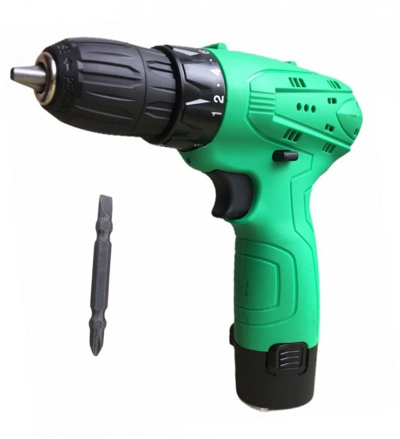 Дрель аккумуляторная Zitrek Green 12 (12В, Li-ion аккумулятор, бита) 063-4071