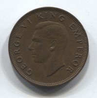 1/2 пенни 1946 года Новая Зеландия