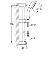 Душевой гарнитур Grohe New Tempesta 100 II 2759810E (2759800E) схема 2