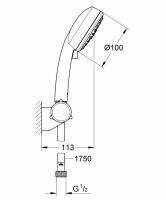 Душевой гарнитур Grohe New Tempesta Cosmopolitan 100 III 27584002 (27584001) схема 2