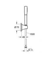 Душевой гарнитур Grohe Rainshower Grandera Stick 27993IG0 схема 2