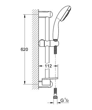 Душевой гарнитур Grohe Tempesta 28593002 (28593001) схема 2