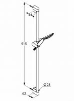 Душевой гарнитур Kludi Fizz 1S со штангой 6764091-00 схема 2