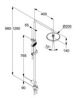 Душевая стойка Kludi Logo Dual Shower System 6809105-00 схема 2