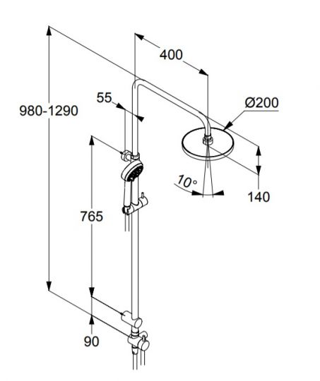 Душевая стойка Kludi Logo Dual Shower System 6809105-00 ФОТО