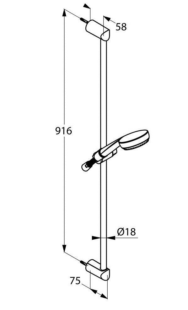 Душевой гарнитур Kludi Logo 3S 6839305-00 схема 2