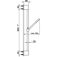 Душевой гарнитур Cisal Shower DS01060021 со штангой 60 схема 1