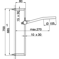 Душевой гарнитур Cisal Shower DS01110021 ручная лейка схема 2