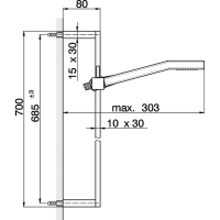 Душевой гарнитур Cisal Shower DS01004021 ручная лейка схема 2