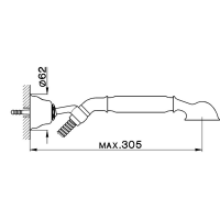 Душевой гарнитур Cisal Shower AR00305021 цвета хром схема 1