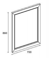 Зеркало Roca America Evolution W ZRU9302957 70х86 схема 3