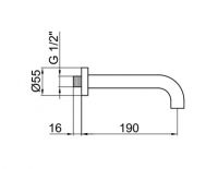 Излив Webert Elio AC0371015 для ванны схема 2