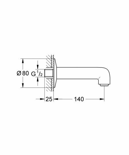 Излив для ванны Grohe BauClassic 13258000 ФОТО