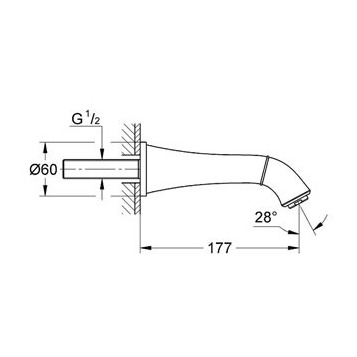 Встраиваемый излив Grohe Grandera 13341000 схема 3