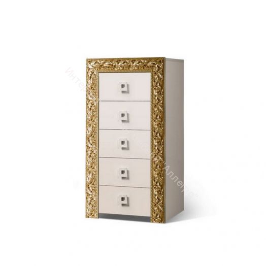 Комод узкий Тиффани Премиум золото