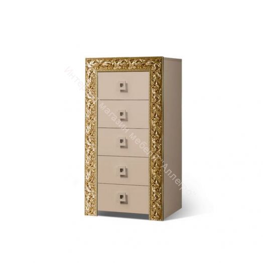 Комод узкий Тиффани Премиум золото