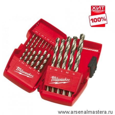 ХИТ! Набор сверл по металлу HSS-G THUNDERWEB 19 ед. (1 - 10 мм) MILWAUKEE 4932352374