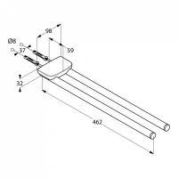 Полотенцедержатель Kludi Ambienta 5397705 двойной схема 2