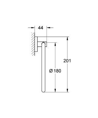 Полотенцедержатель Grohe Essentials 40365001 схема 2