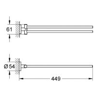 Полотенцедержатель Grohe Essentials 40371001 схема 2