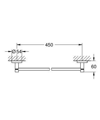 Полотенцержатель Grohe Essentials 40688001 схема 2