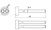 Полотенцедержатель Emco Polo 0750 001 41 двойной схема 3