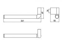 Полотенцедержатель Emco System 2 3555 001 00 поворотный схема 2