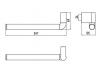Полотенцедержатель Emco System 2 3555 001 00 поворотный схема 2