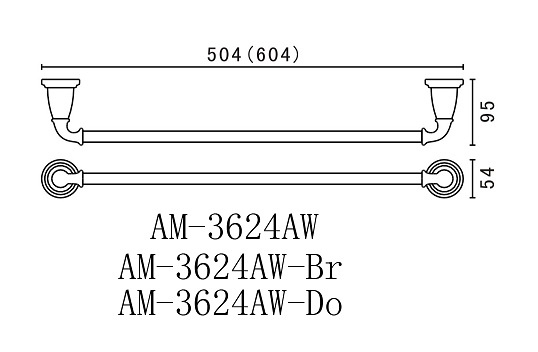 Полотенцедержатель Art&Max Bianchi (Бьянки) AM-3624AW-Cr схема 2