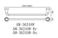 Полотенцедержатель Art&Max Bianchi (Бьянки) AM-3624AW-Br схема 2