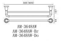 Двойной полотенцедержатель Art&Max Bianchi (Бьянки) AM-3648AW-Br схема 3
