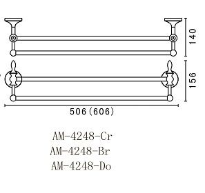 Двойной полотенцедержатель Art&Max Bohemia AM-E-4248 схема 4