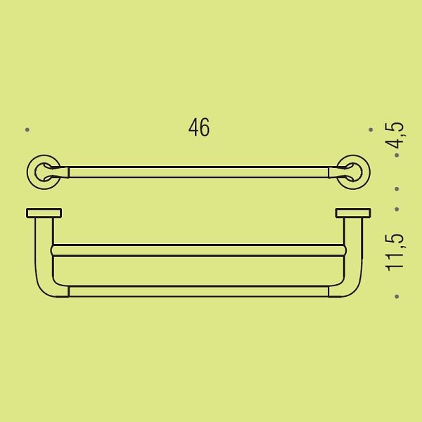 Полотенцедержатель Colombo BASIC В2788 двойной схема 3