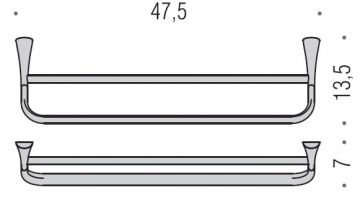 Двойной полотенцедержатель Colombo Land B2888 схема 2