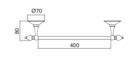 Полотенцедержатель Sbordoni Flora FL103OL 40 см схема 2