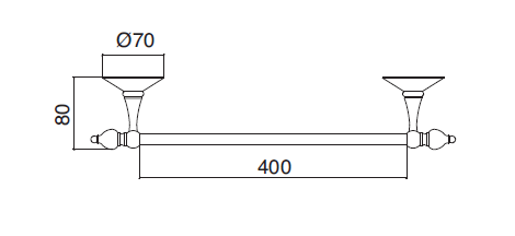Полотенцедержатель Sbordoni Flora FL103OL 40 см схема 2