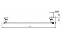 Держатель для полотенец Webert Karenina KA500601010 50 cм схема 2