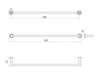 Полотенцедержатель Lemark Standard LM2138C схема 2