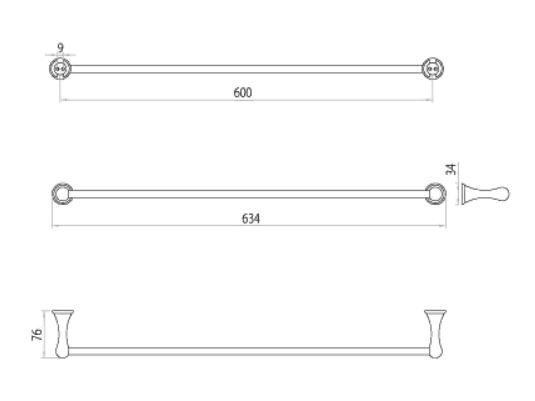 Полотенцедержатель Lemark Standard LM2138C схема 2