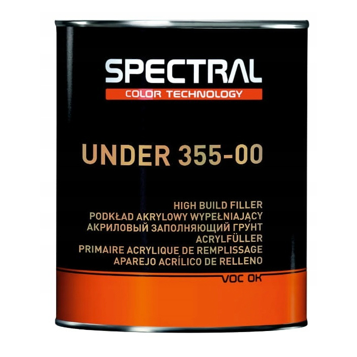 Spectral UNDER 355-00 P1 Сильно заполняющий акриловый грунт 4:1 белый, объем 2,8л.