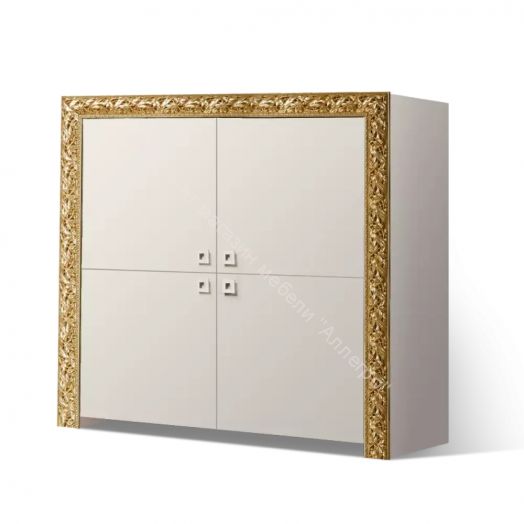 Тумба телевизионная 1,6 м с тремя ящиками и двумя дверями Тиффани Премиум