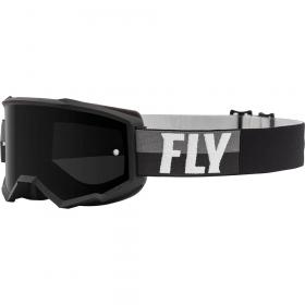 Fly Racing 2021 Zone Black/White Dark Smoke Lens очки для мотокросса