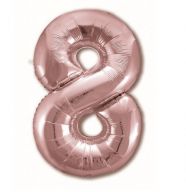 Цифра "8" фольгированная (102/120) Slim Розовое золото