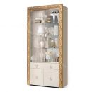 Витрина 2-х створчатая для посуды "Тиффани Премиум" золото