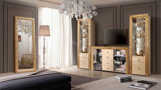 Зеркало большое золото Тиффани Премиум