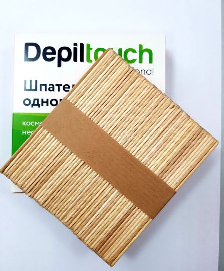 Шпатель деревянный стандартный 114*16 мм, 100шт. Depiltouch