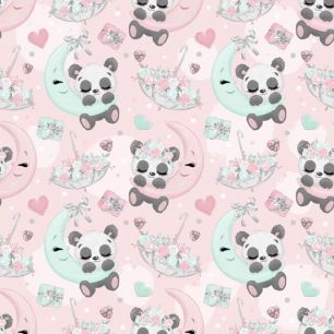 Хлопок Перкаль Сонные панды 50х37 limit