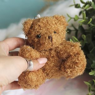 Мишка для куклы коричневый,  10 см