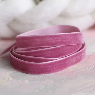 Лента бархатная 10 мм Сливовый 1 м